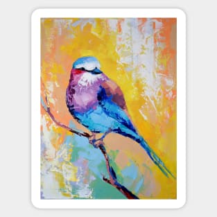 Conceptual abstract painting of a bird. Sticker